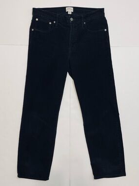 J. Crew Vintage Slim Straight Women’s Black Corduroy Pants Size 27 P